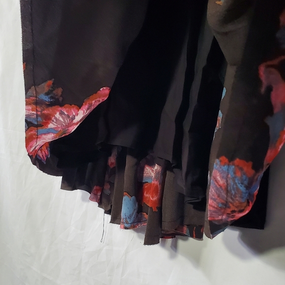 FREE PEOPLE FLORAL BOHO SLEEVELESS A-LINE FLOWY STEETCH COCKTAIL DRESS WOMENS 12 - Picture 4 of 10